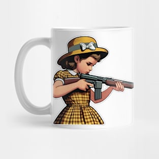 The Little Girl and a Toy Gun Mug